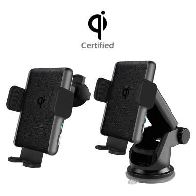 Popular Design Automatic Clamping Megnetic Mobile Phone Wireless Charging Car Holder With Qi KC Certified